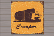 Vintage Postcard of Camper