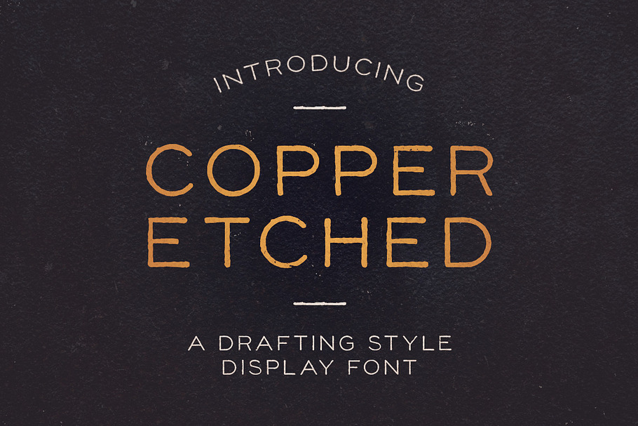 Copper Etched Display Font in Display Fonts - product preview 8