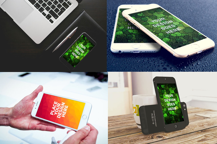 MEGA BUNDLE! - 50 iPone 7 and 6S in Mobile & Web Mockups - product preview 8