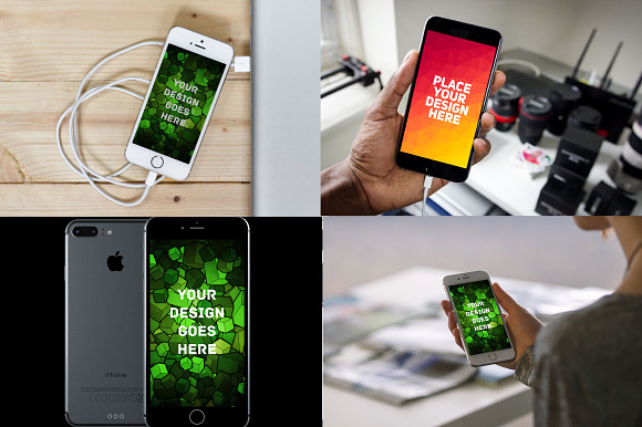 MEGA BUNDLE! - 50 iPone 7 and 6S in Mobile & Web Mockups - product preview 5