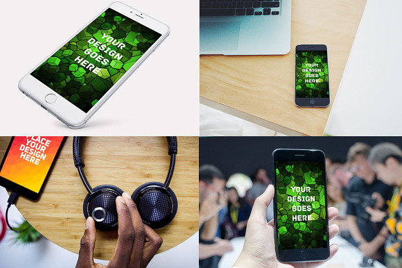 MEGA BUNDLE! - 50 iPone 7 and 6S in Mobile & Web Mockups - product preview 7