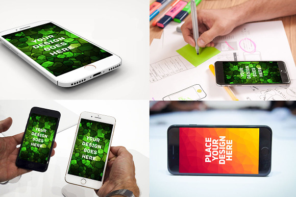 MEGA BUNDLE! - 50 iPone 7 and 6S in Mobile & Web Mockups - product preview 11