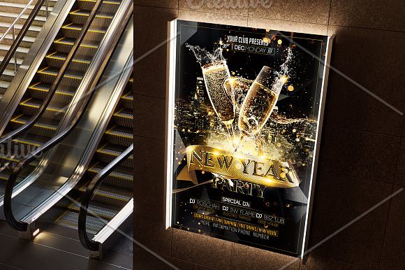 New Year Party Template in Flyer Templates - product preview 2