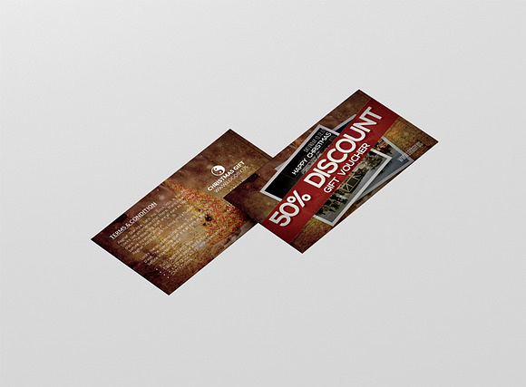Old Gift Voucher Card Template in Card Templates - product preview 1