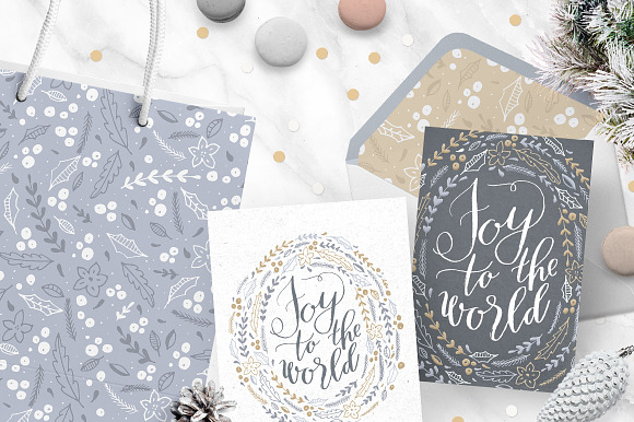 Christmas hand lettering & patterns in Patterns - product preview 2