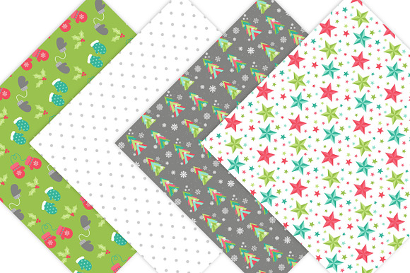 Christmas Digital Paper Patterns in Patterns - product preview 5