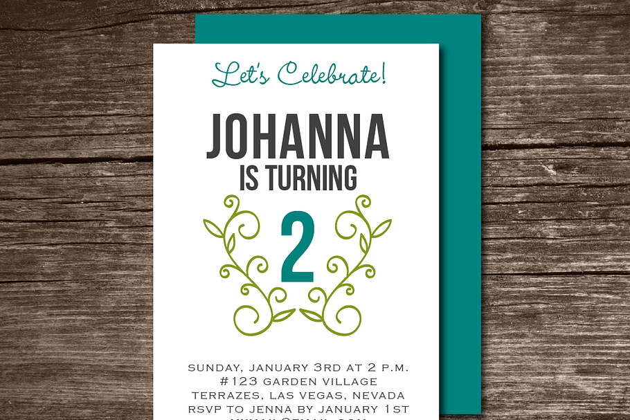 Birthday Invitation in Card Templates - product preview 8