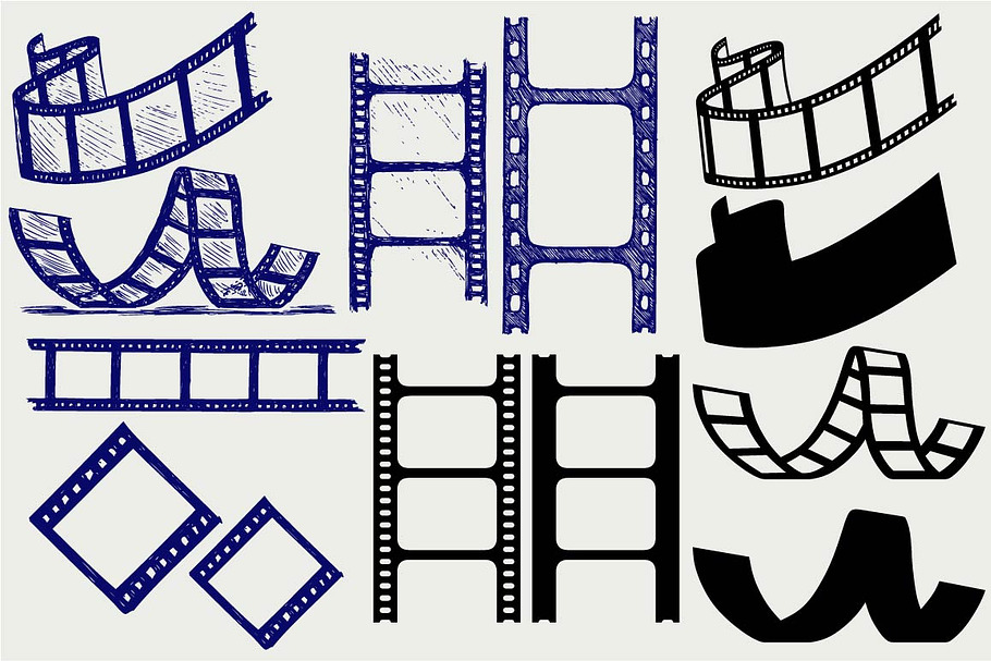 Set film strip SVG