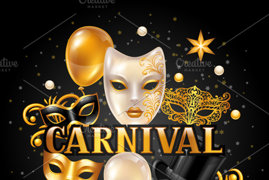 Carnival invitation cards. in Postcard Templates - product preview 8