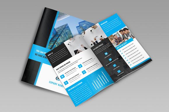 Corporate Business Bi-Fold Brochure in Brochure Templates - product preview 1