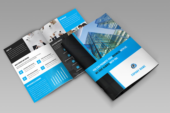 Corporate Business Bi-Fold Brochure in Brochure Templates - product preview 2