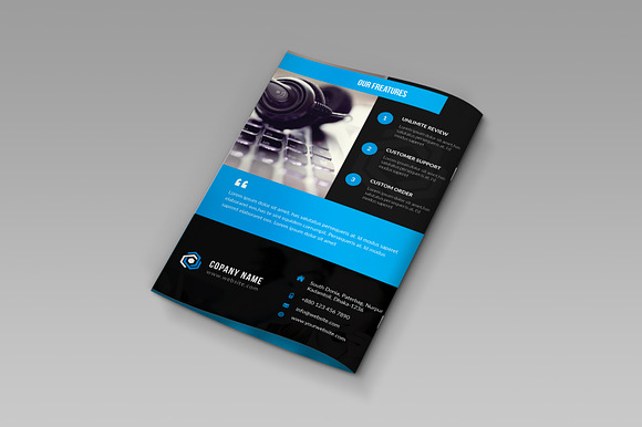 Corporate Business Bi-Fold Brochure in Brochure Templates - product preview 3