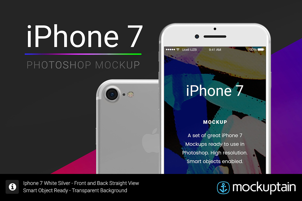 Iphone 7 Mockup Straight White in Mobile & Web Mockups - product preview 8