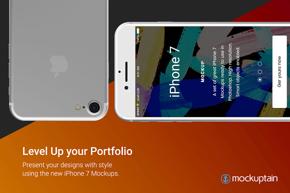 Iphone 7 Mockup Straight White in Mobile & Web Mockups - product preview 3