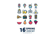 16 Spring Icon set