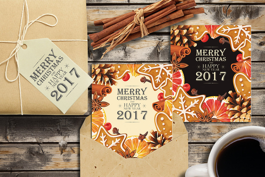 Christmas Cards in Postcard Templates - product preview 8