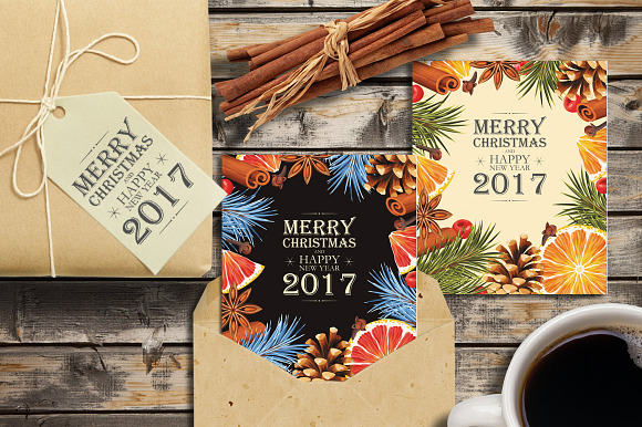 Christmas Cards in Postcard Templates - product preview 1
