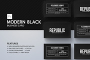 Modern Black Business Card