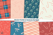 Holiday Papers and Seamless Patterns