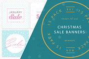CHRISTMAS / NEW YEARS Sales Banners