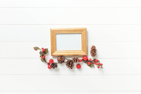 Styled Festive Gold Frame Mockup 2 in Print Mockups - product preview 3