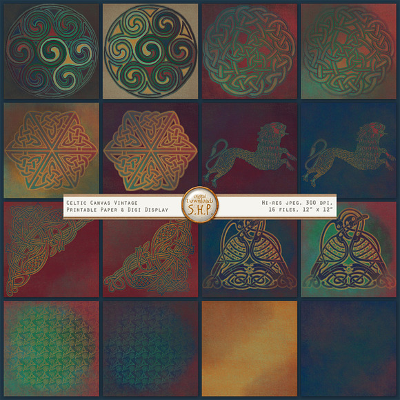 Celtic Knots & Beasts Folk Art Pack in Illustrations - product preview 4