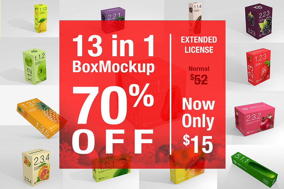 70% OFF - Mockup Fruits Bundle Vol 1 in Product Mockups - product preview 8