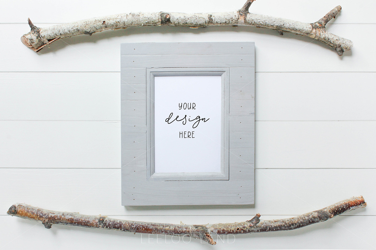 Styled Photo - Twig & Frame Mockup in Print Mockups - product preview 8