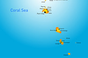 Vector color map of Vanuatu