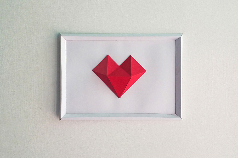 DIY Heart Frame - 3d papercraft