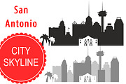 San Antonio vector city skyline