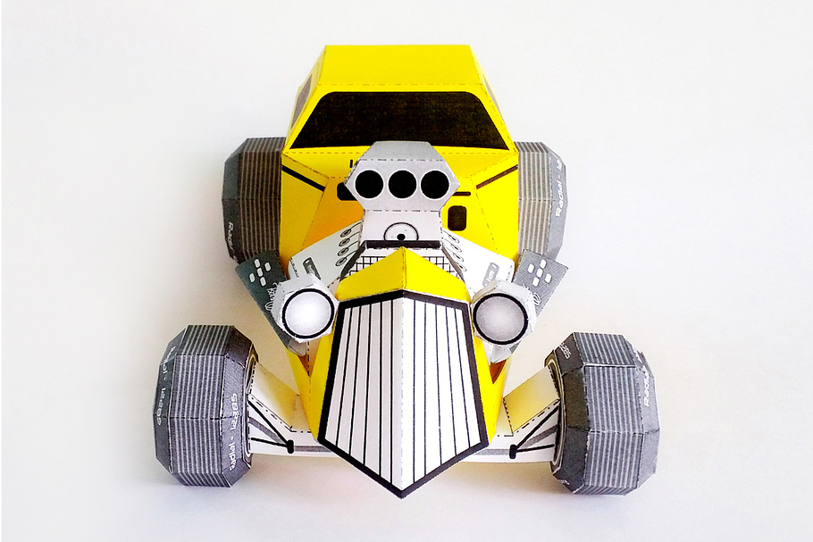 DIY Hotrod Car - 3d papercraft