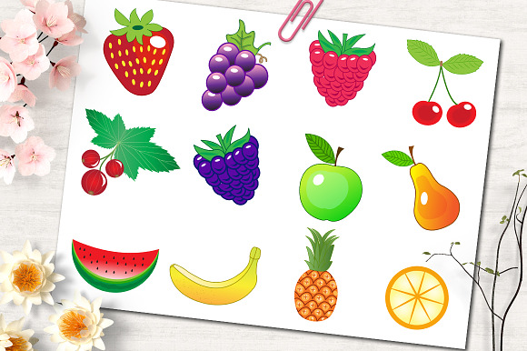 Set fruit labels, emblem + BONUS in Illustrations - product preview 2