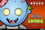 Blue Zombie Character - Set 2