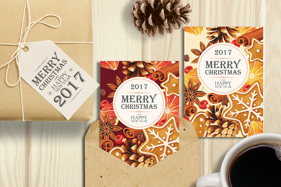 Christmas Cards vol.2 in Postcard Templates - product preview 8