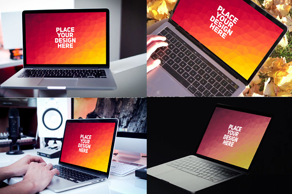 MEGA BUNDLE! - 50 MacBook Mock-up#2 in Mobile & Web Mockups - product preview 1
