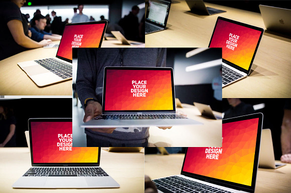 MEGA BUNDLE! - 50 MacBook Mock-up#2 in Mobile & Web Mockups - product preview 11