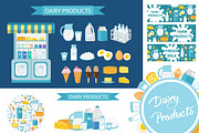 Dairy products set