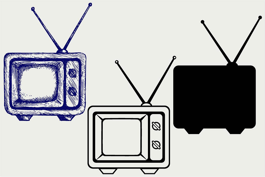 Retro TV 1 SVG in Graphics - product preview 8