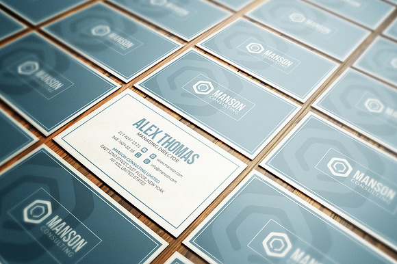 Minimal Blue Business Card in Business Card Templates - product preview 1