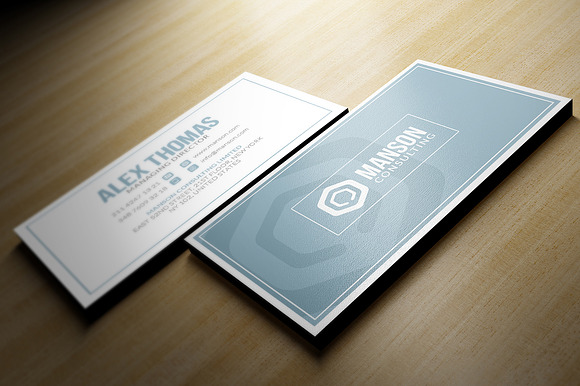 Minimal Blue Business Card in Business Card Templates - product preview 2