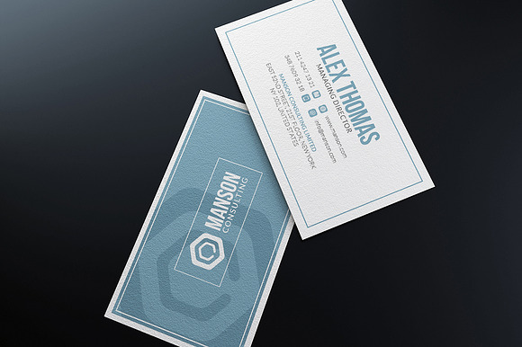 Minimal Blue Business Card in Business Card Templates - product preview 3