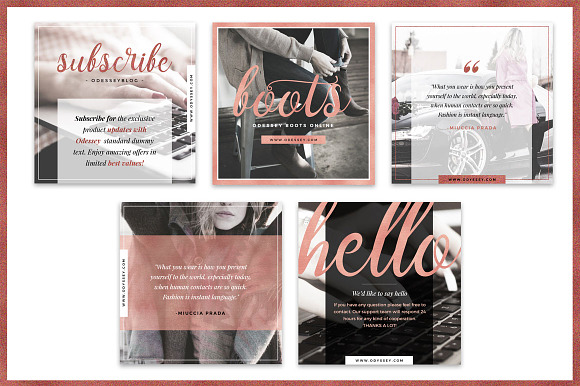 ODYSSEY Social Media Pack in Social Media Templates - product preview 4