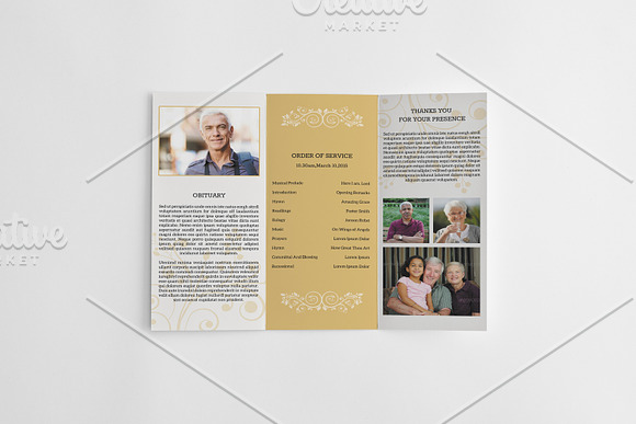 Trifold Funeral Template-V631 in Brochure Templates - product preview 2