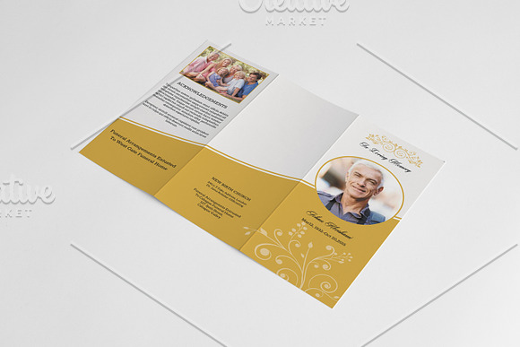 Trifold Funeral Template-V631 in Brochure Templates - product preview 3