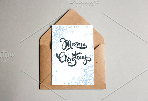 Merry Christmas hand drawn lettering in Illustrations - product preview 2
