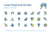 275+ Cute Food and Drinks Icons