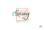 Casey Watercolor Logo Template