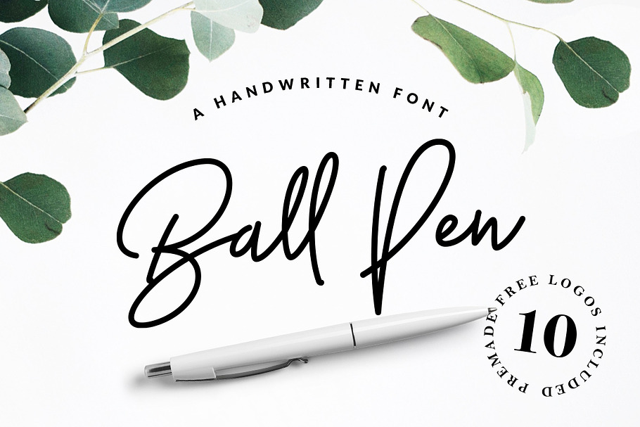 Ball Pen Handwritten Font in Cursive Fonts - product preview 8
