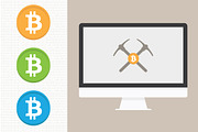 Bitcoin Icons & Bitcoin Mining